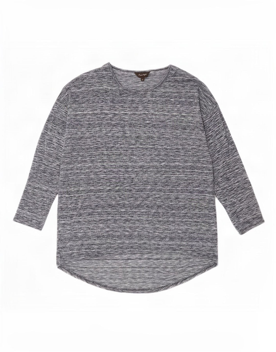Phase Eight Top Femme Manches Longues UK 42 Gris Moyen Viscose Moucheté