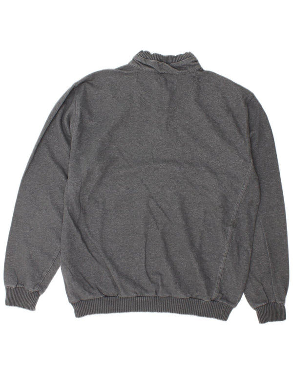 Champion Sweat-shirt à col zippé pour homme XL Gris Coton