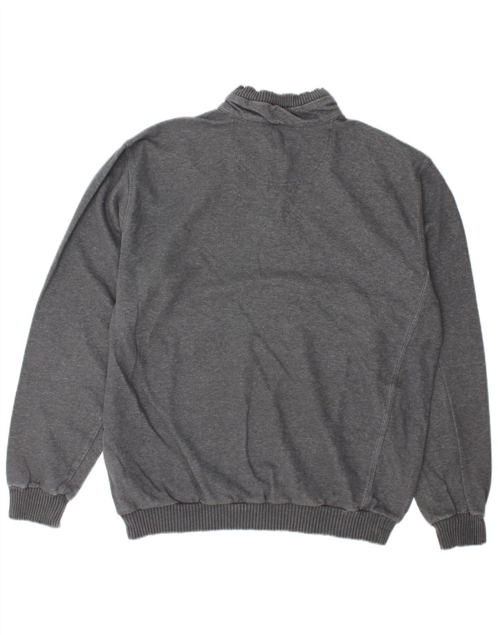 Champion Sweat-shirt à col zippé pour homme XL Gris Coton