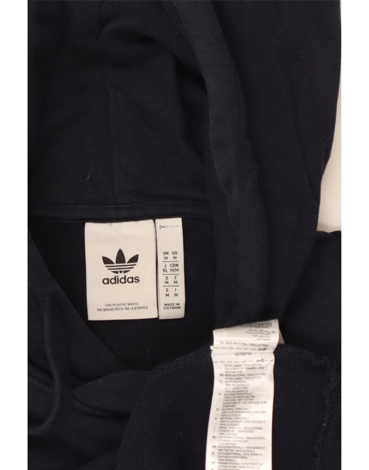 Adidas Pull à capuche graphique en coton color block bleu marine moyen pour homme