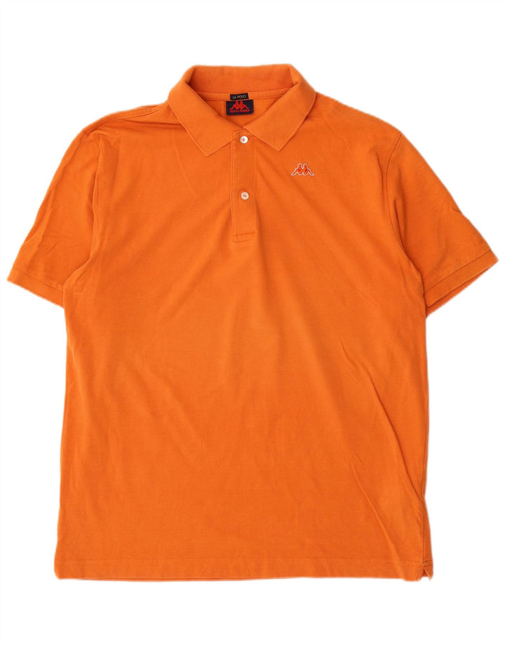 KAPPA Polo Homme Large Orange Coton