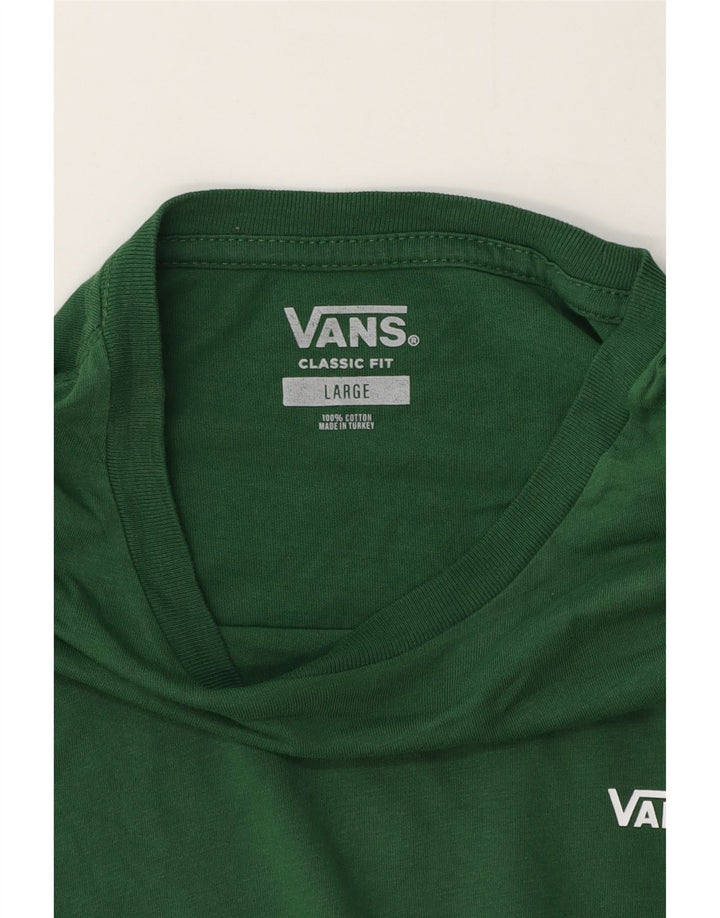 Vans Haut coupe classique à manches longues pour homme en coton vert grand
