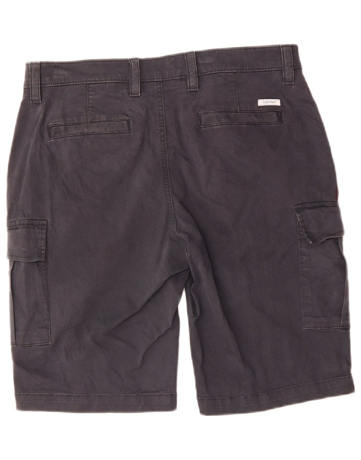 Calvin Klein Short Cargo Homme IT 48 Medium W34 Bleu Marine Coton