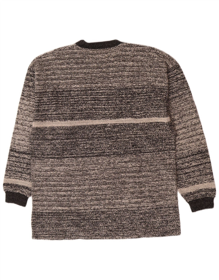 Levi's Pull Ras du Cou Homme Gris Moyen Rayé Coton