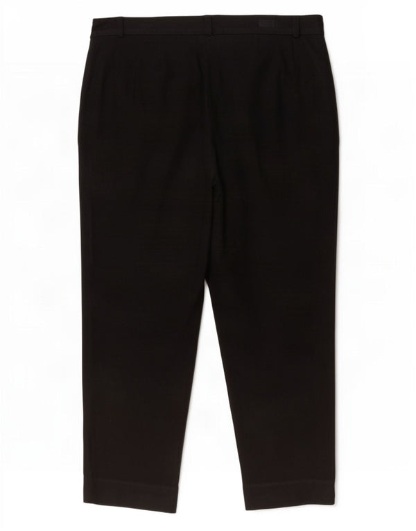 Marks & Spencer Pantalon court régulier pour femme UK 16 Large W34 L23 Noir