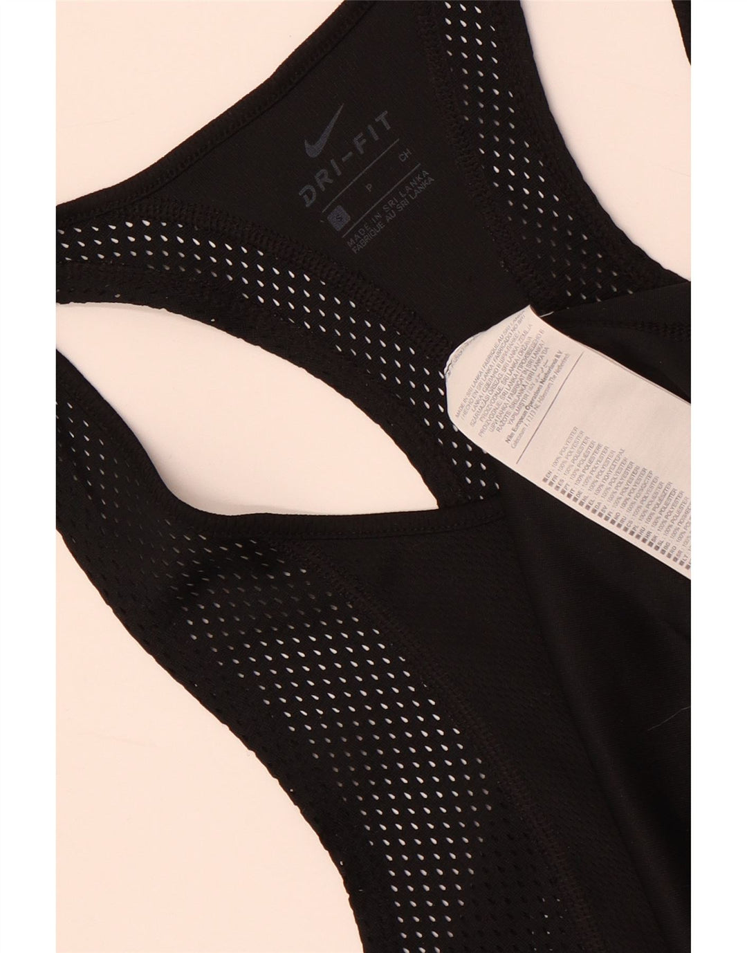 Nike Femme Dri Fit Débardeur UK 10 Petit Noir Polyester