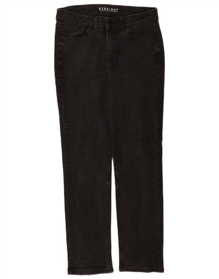 Marks & Spencer Jean droit pour femme UK 12 Medium W32 L30 Coton noir