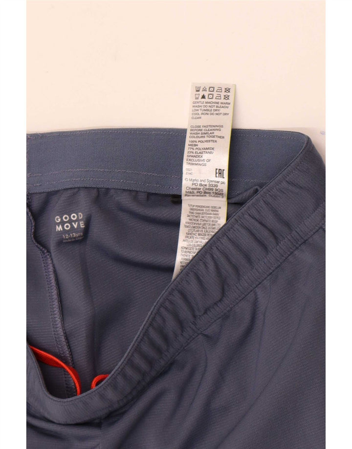 Marks & Spencer Short de sport garçon 12-13 ans Bleu marine Polyester