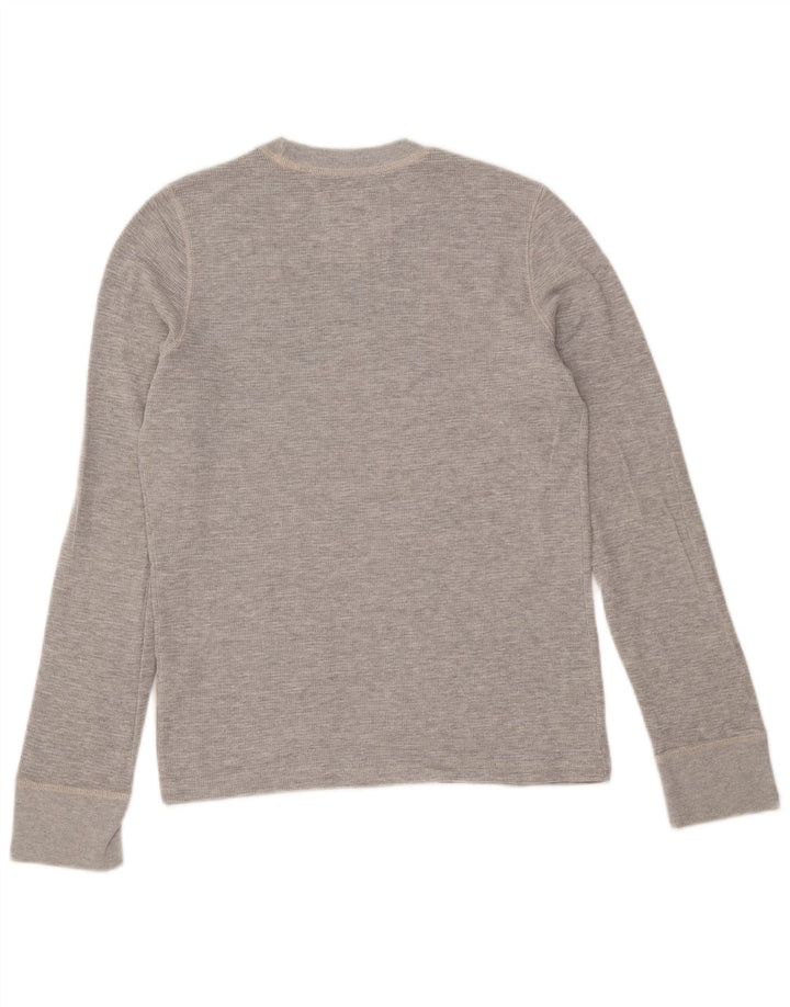 Hollister Haut à manches longues pour homme en coton gris Small