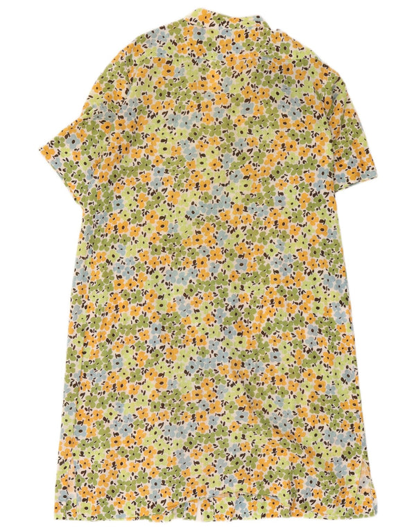 Robe chemise à manches courtes femme vintage IT 44 Medium Multicolore Floral