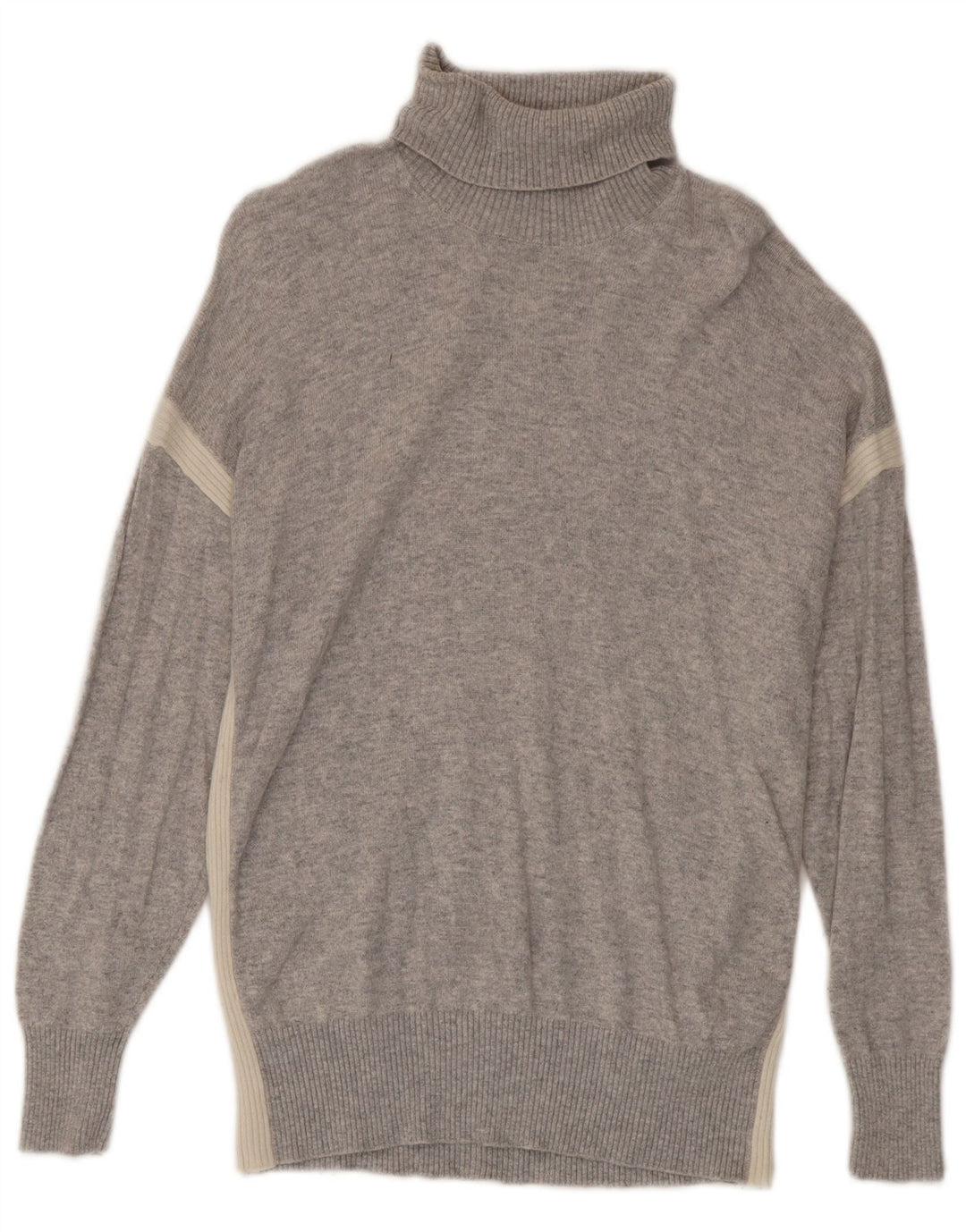 Reiss Pull Col Roulé Homme Gris Moyen Laine Colorblock
