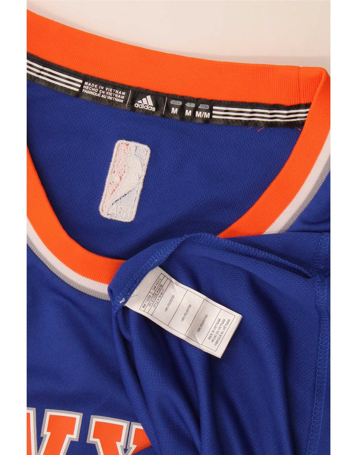 Adidas Débardeur graphique New York Knicks Homme Bleu Moyen Polyester