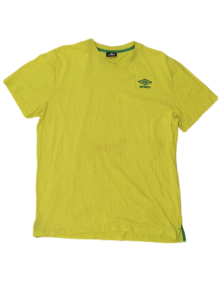 Umbro T-Shirt Homme Top 2XL Jaune Coton