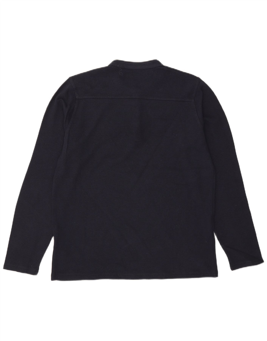 All Saints Haut à manches longues pour hommes en coton bleu marine Small