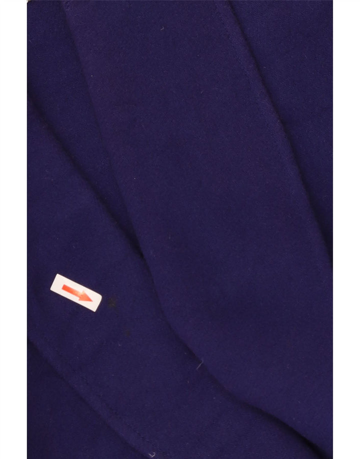 vintage Femme Oversize Double Breasted Manteau IT 42 Laine Violet Moyen