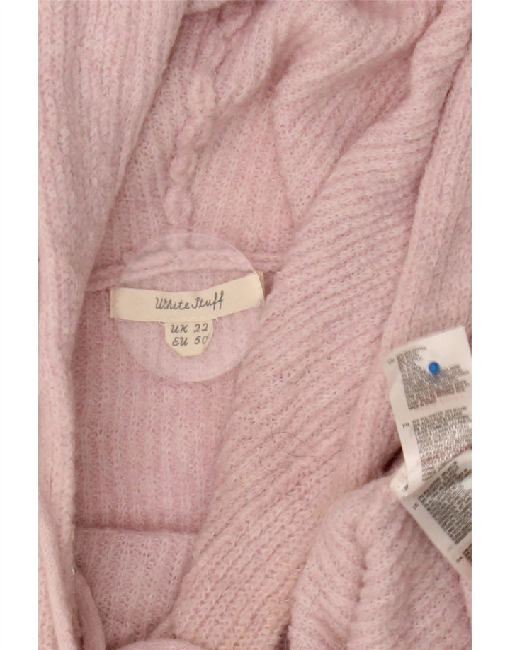 White Stuff Pull surdimensionné à capuche pour femme UK 22 3XL Rose Polyester