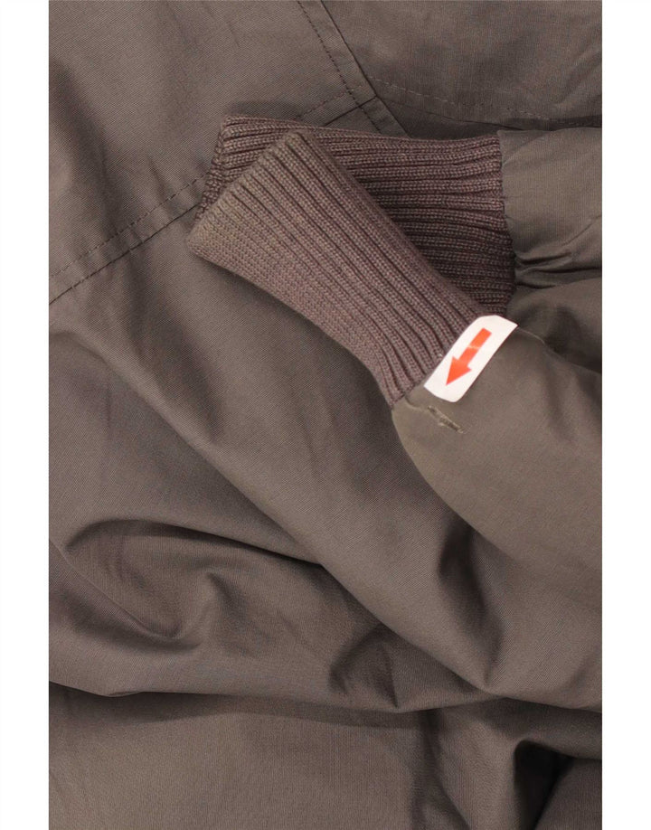 Woolrich Veste bomber rembourrée à capuche pour homme UK 40 Large Gris Coton
