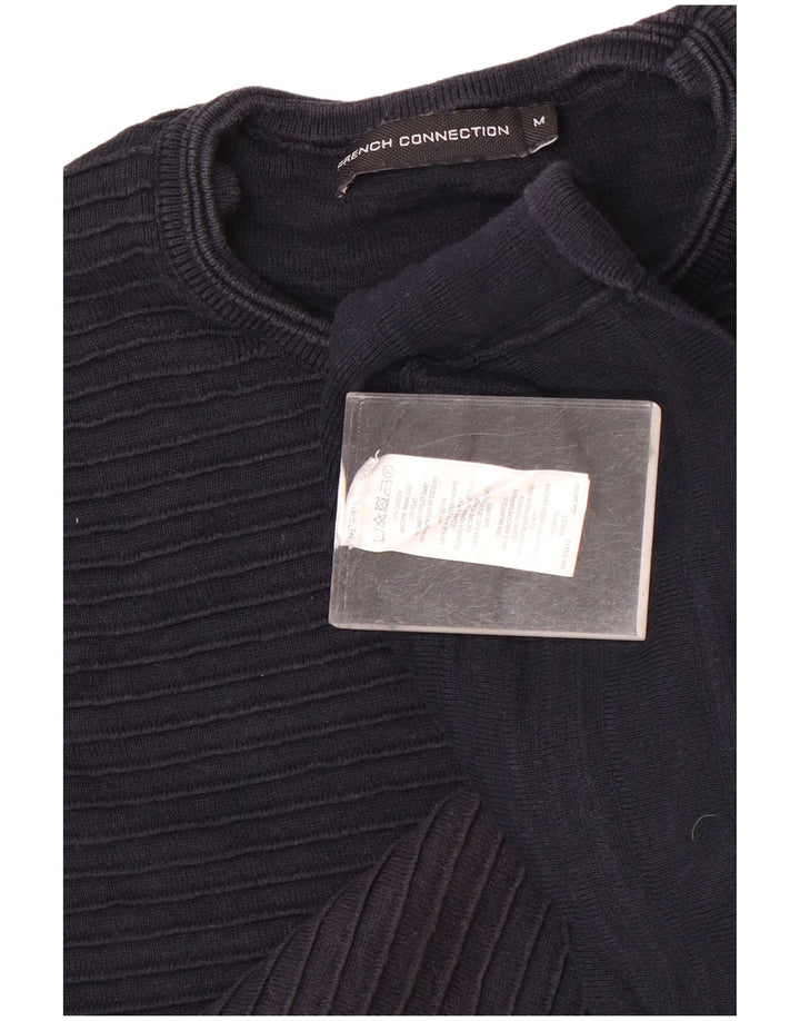 French Connection Pull Col Ras du Cou Homme Bleu Marine Moyen Coton