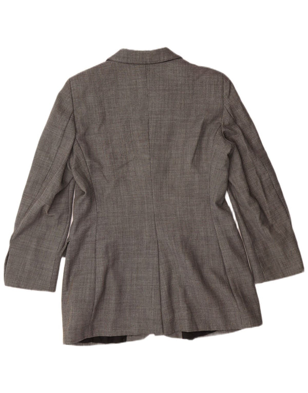MOSCHINO Veste Blazer Pas Cher et Chic pour Femme UK 14 Grand Gris Classique