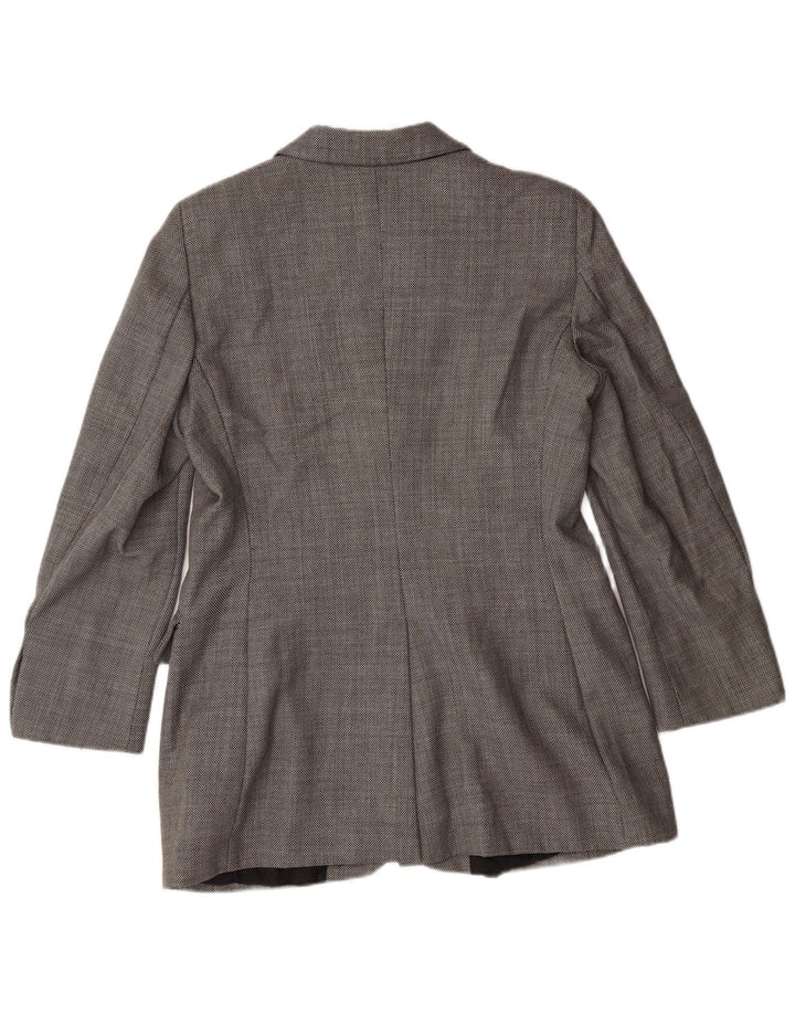 MOSCHINO Veste Blazer Pas Cher et Chic pour Femme UK 14 Grand Gris Classique