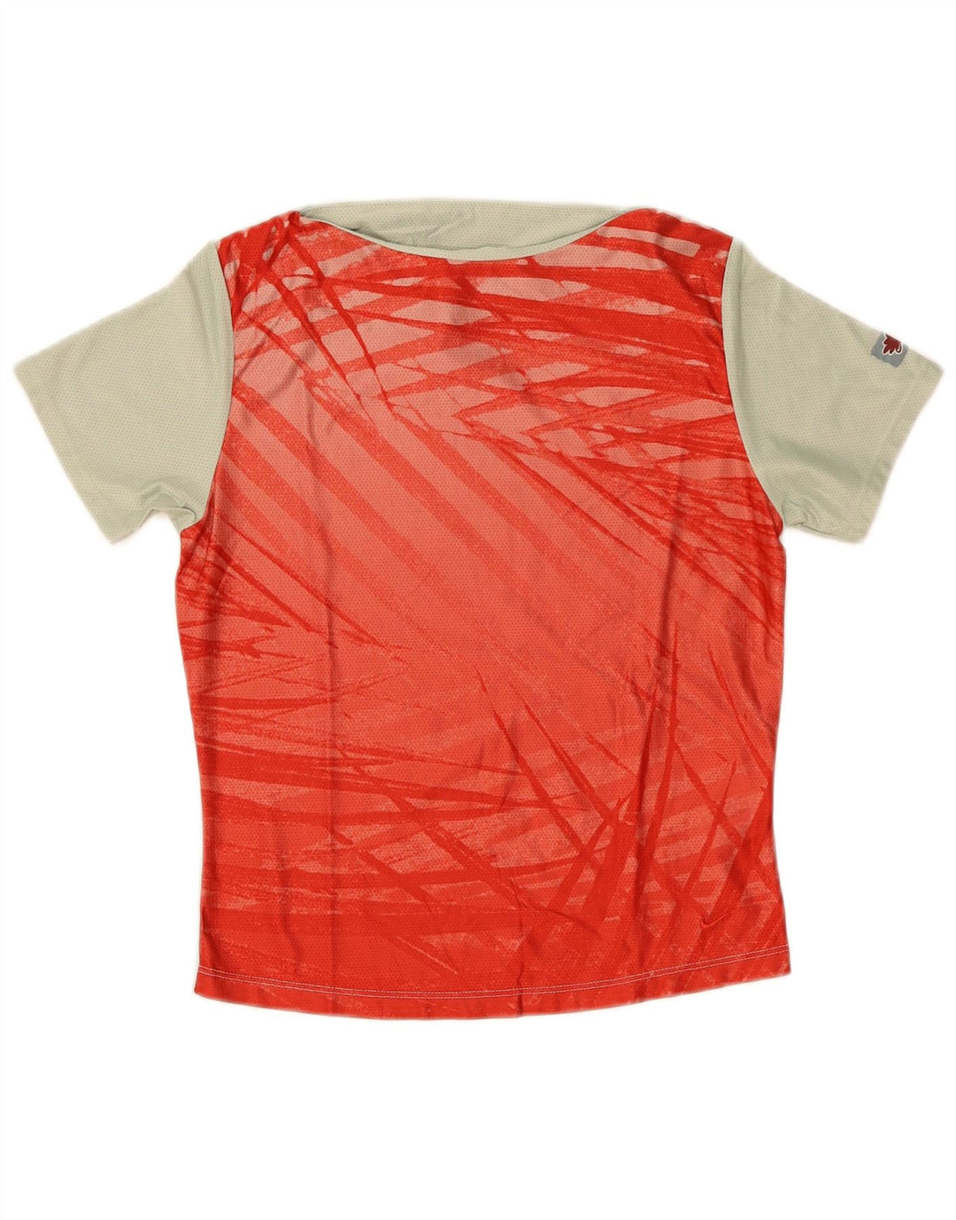 Nike T-shirt graphique pour femme UK 10/12 Rouge moyen Polyester colour block