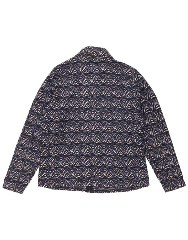 Marks & Spencer Veste polaire pour femme UK 16 Large Bleu marine géométrique