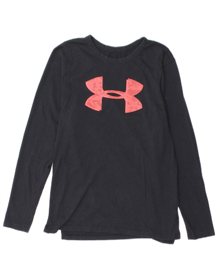 Under Armour Haut graphique à manches longues pour femme UK 10 Small Bleu marine