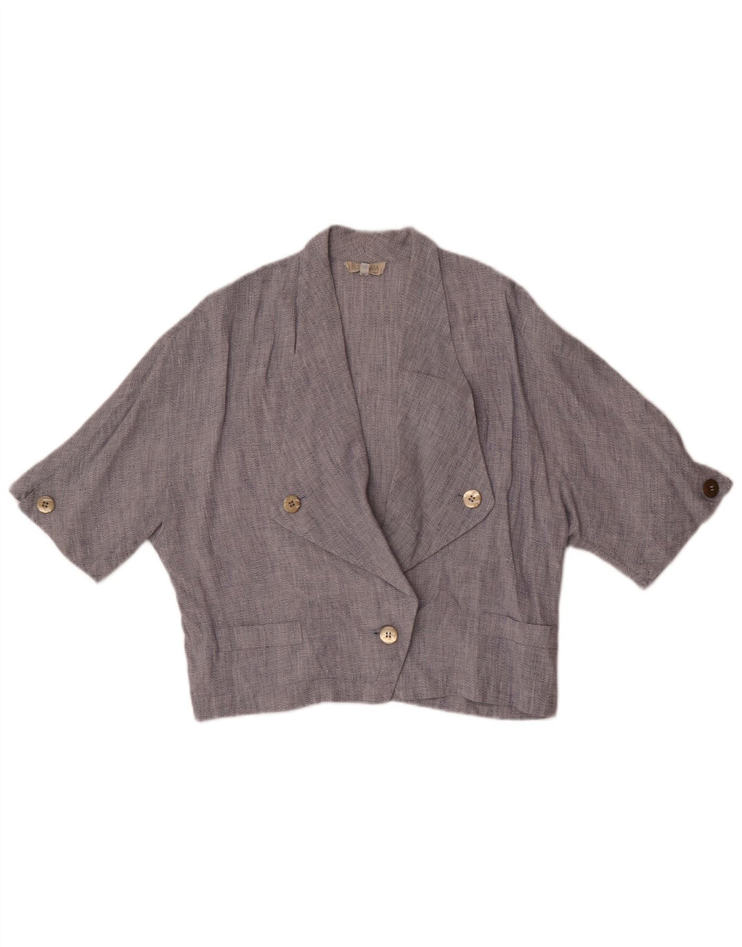 vintage Femme Surdimensionné 1 Bouton Blazer Veste IT 44 Bleu Marine Moyen