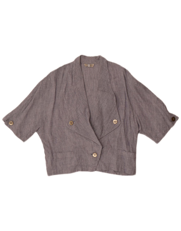 vintage Femme Surdimensionné 1 Bouton Blazer Veste IT 44 Bleu Marine Moyen