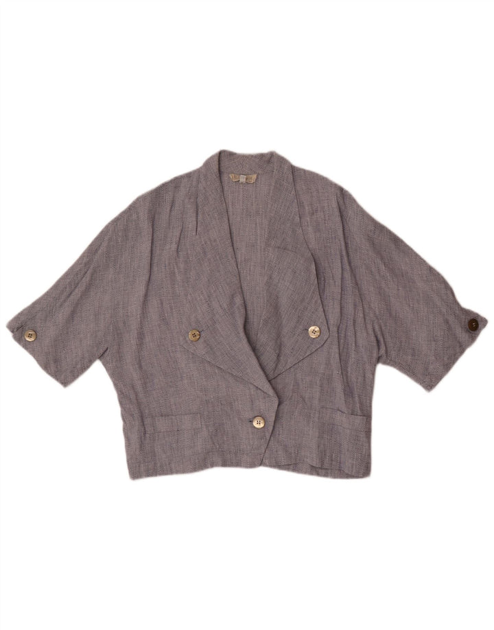 vintage Femme Surdimensionné 1 Bouton Blazer Veste IT 44 Bleu Marine Moyen
