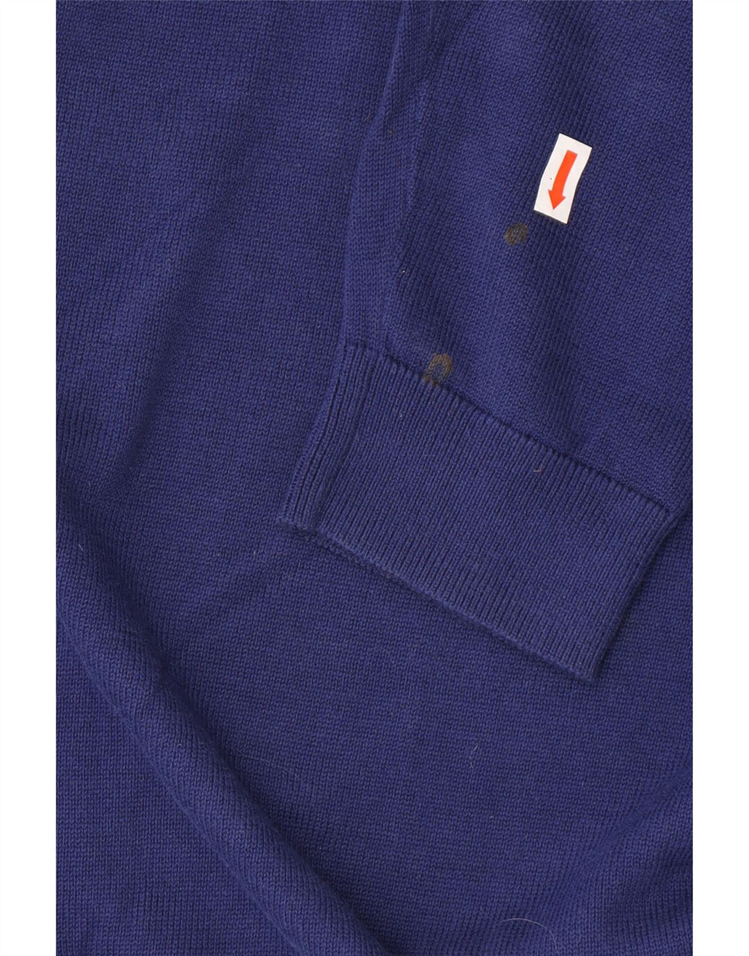 REISS Pull col V pour homme en coton bleu Taille L