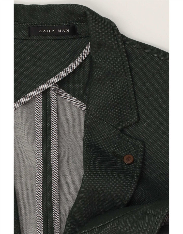 Zara Veste blazer à 2 boutons pour homme UK 38 Vert moyen