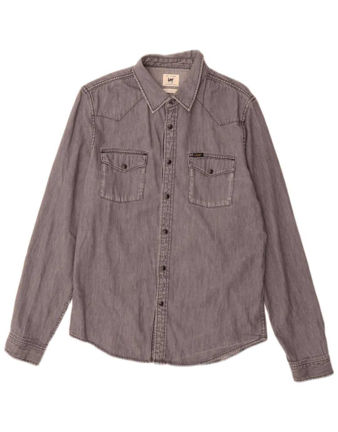 Lee Chemise en Jean Homme Gris Moyen Coton