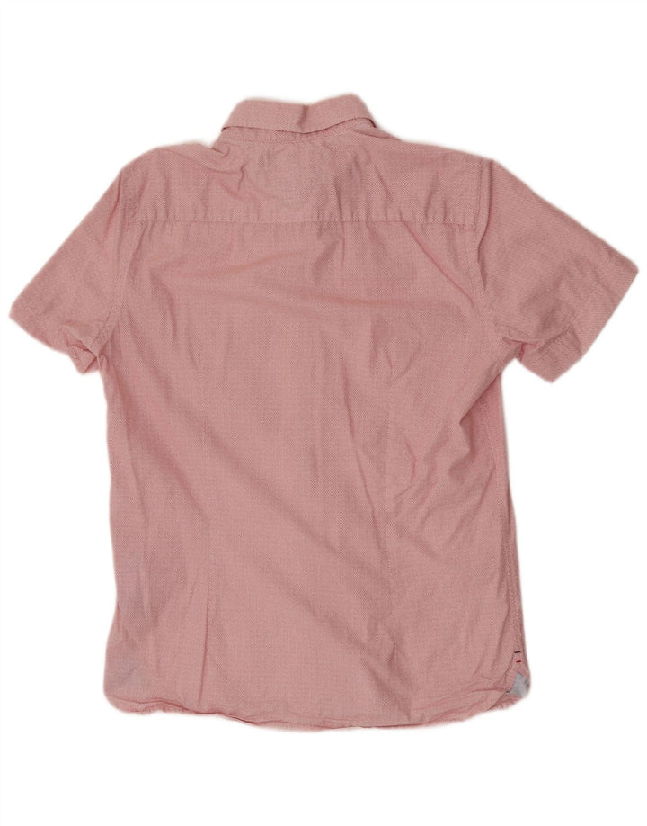 Tommy Hilfiger Chemise Slim à Manches Courtes Homme Rouge Moyen Coton à Pois