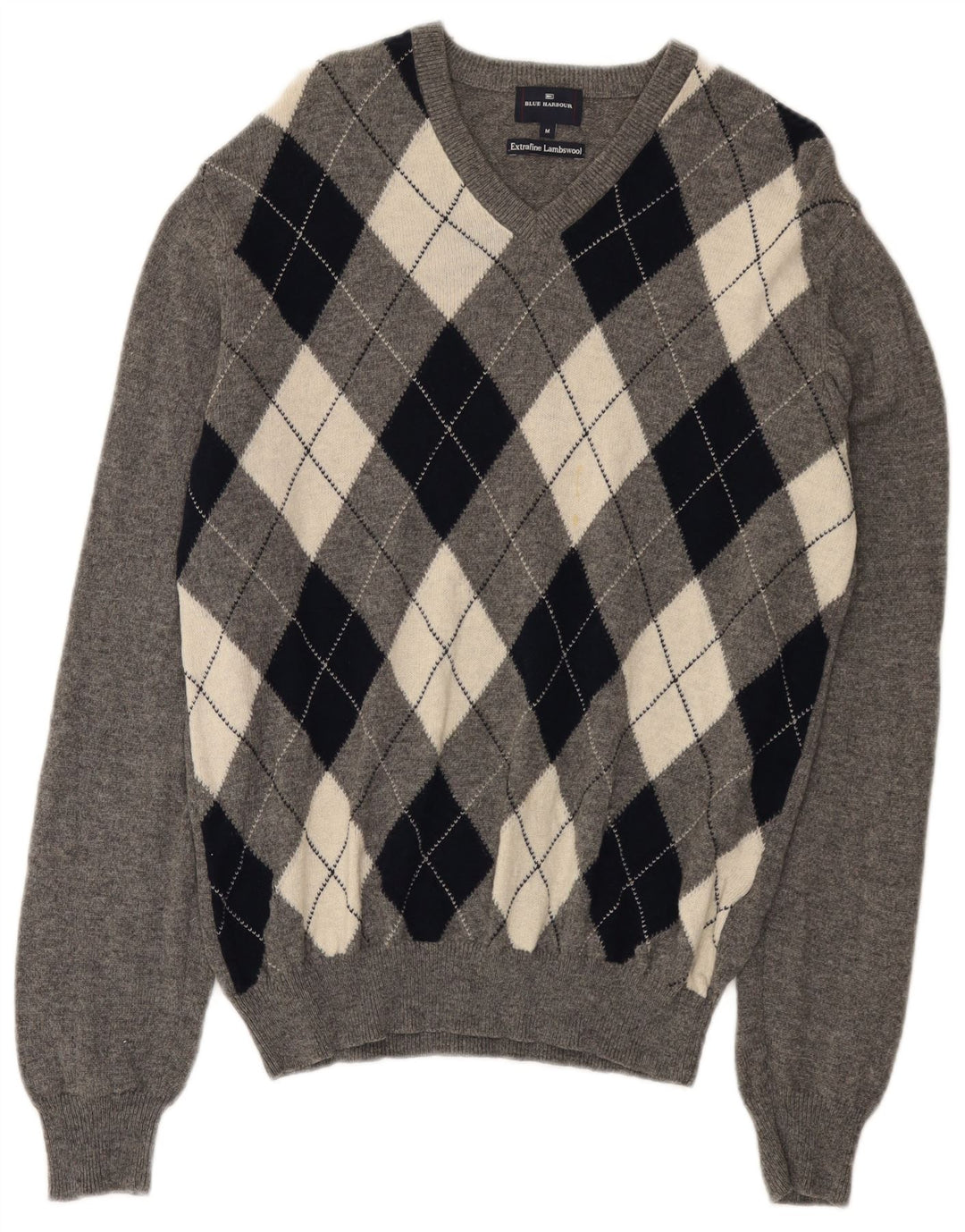 Marks & Spencer Pull Blue Harbor Col V Homme Gris Moyen