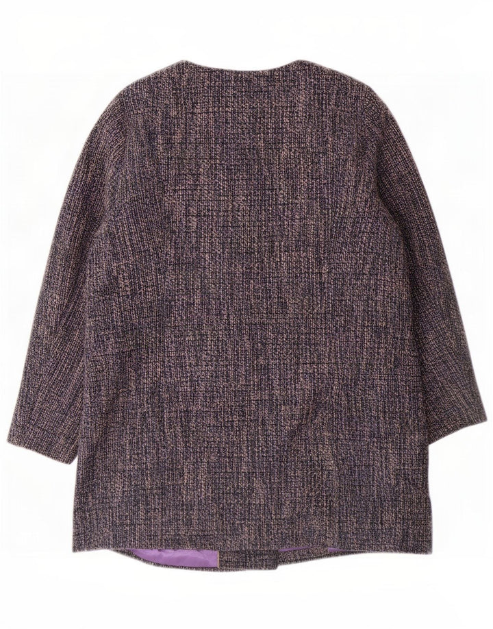 Marks & Spencer Manteau classique pour femme UK 18 XL Bleu moucheté Polyester