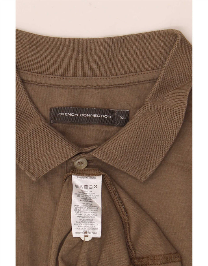 French Connection Polo Homme XL Marron Coton