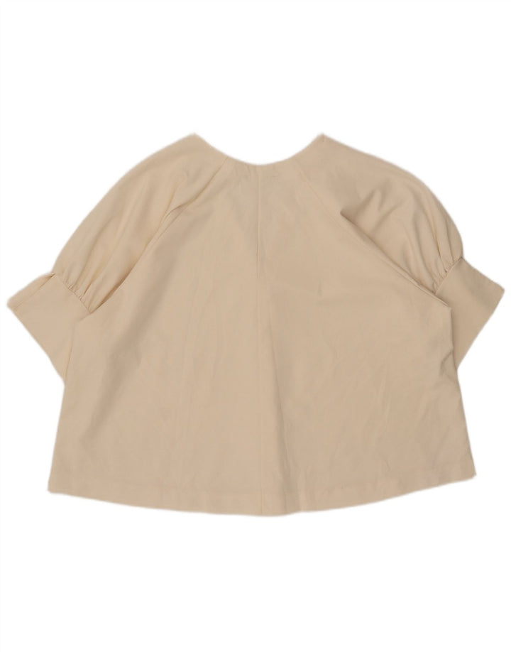 Zara Chemisier surdimensionné à manches 3/4 pour femme UK 16 Large Beige
