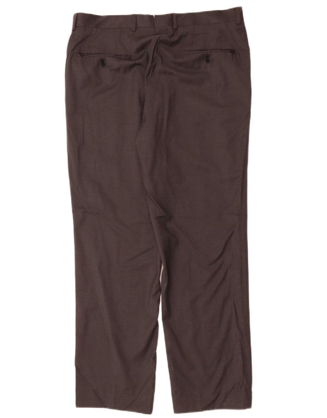 MASSIMO DUTTI Pantalon de costume droit pour homme EU 42 Large W32 L32 Laine noire