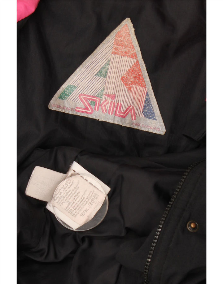 Skila Veste coupe-vent surdimensionnée pour femme EU 36 Petit colorblock noir