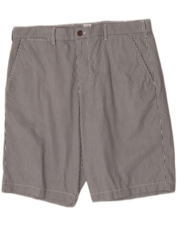 Gap Mens Chino Shorts W36 Large Blue Striped Cotton