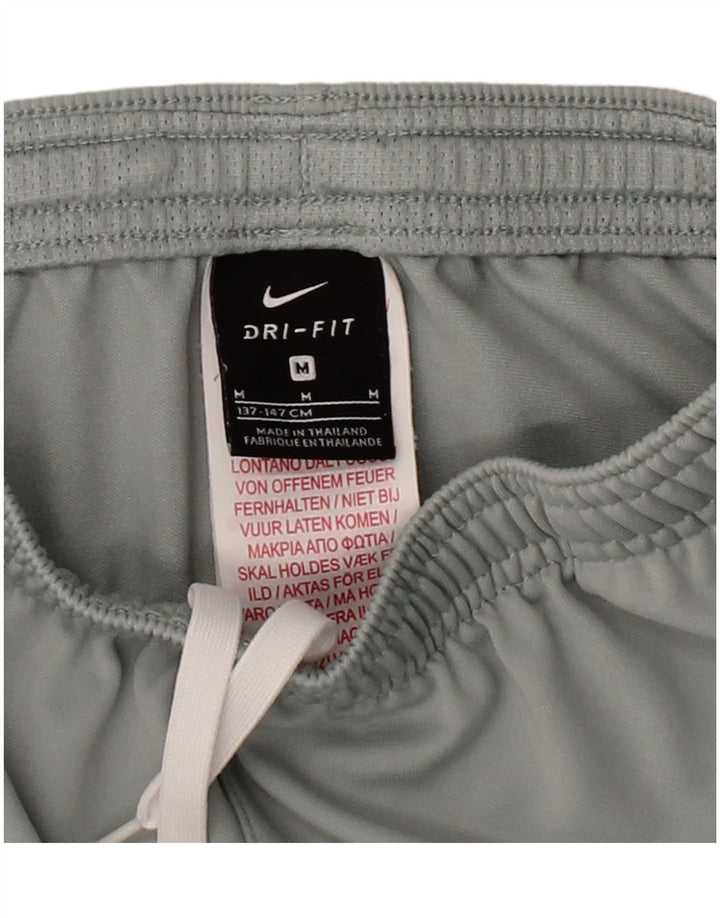 NIKE Boys Tracksuit Trousers Joggers 10-11 Years Medium Grey Colourblock
