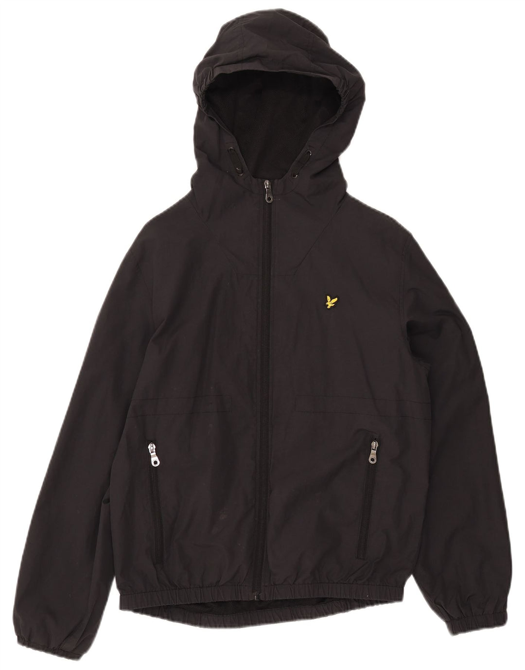 LYLE & SCOTT Bomber à capuche garçon 14-15 ans coton noir