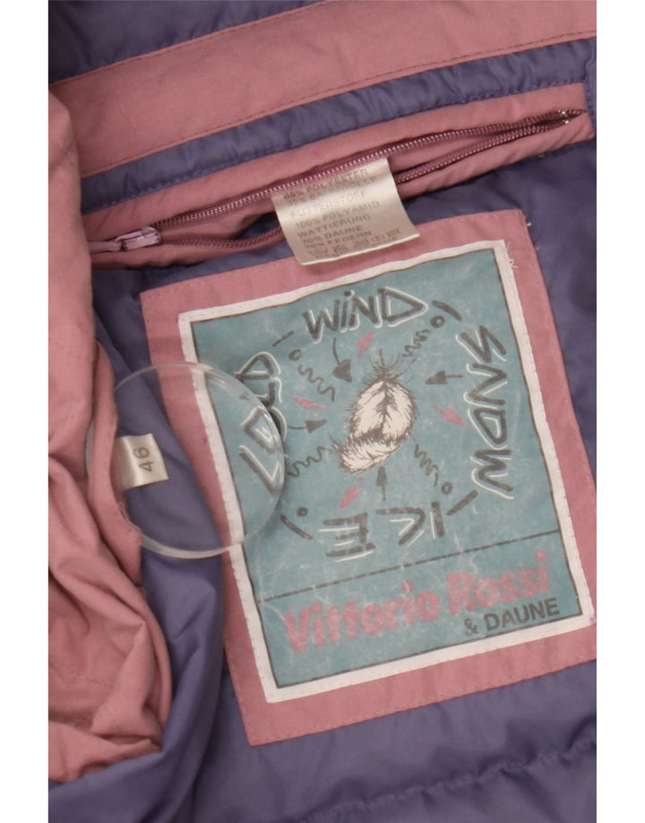 VINTAGE Veste rembourrée surdimensionnée femme EU 46 XL Polyester rose