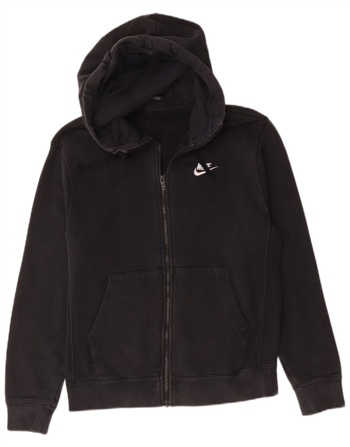 Nike Pull à capuche zippé pour homme Petit coton noir