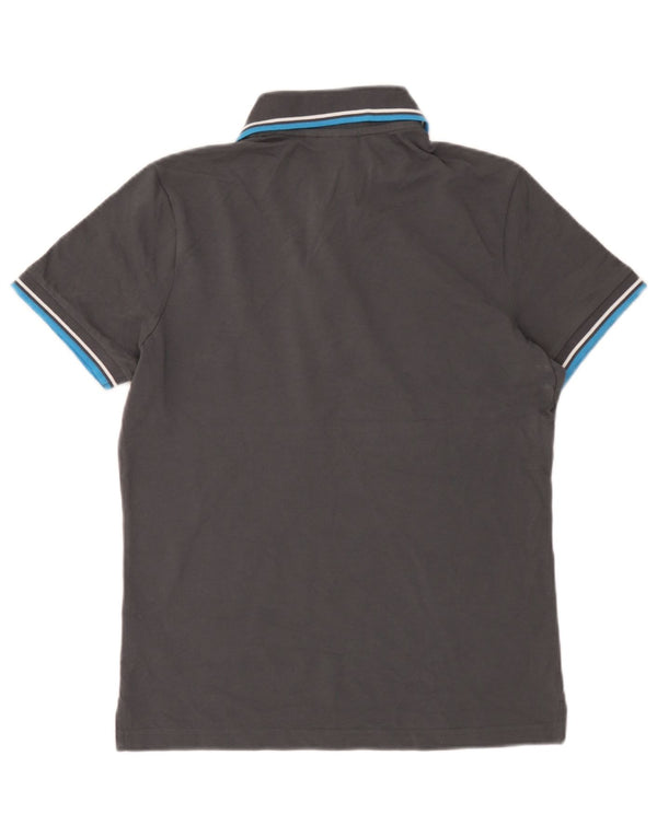 Diadora Polo Homme Petit Gris Rayé Coton