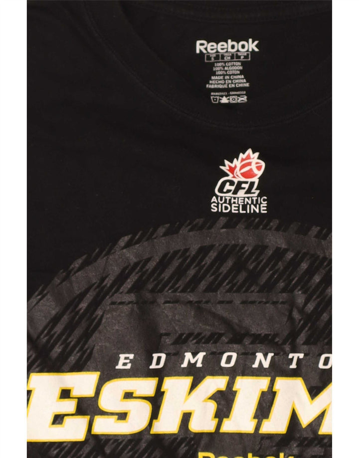 Reebok T-Shirt Regular Graphic Homme Petit Noir Coton