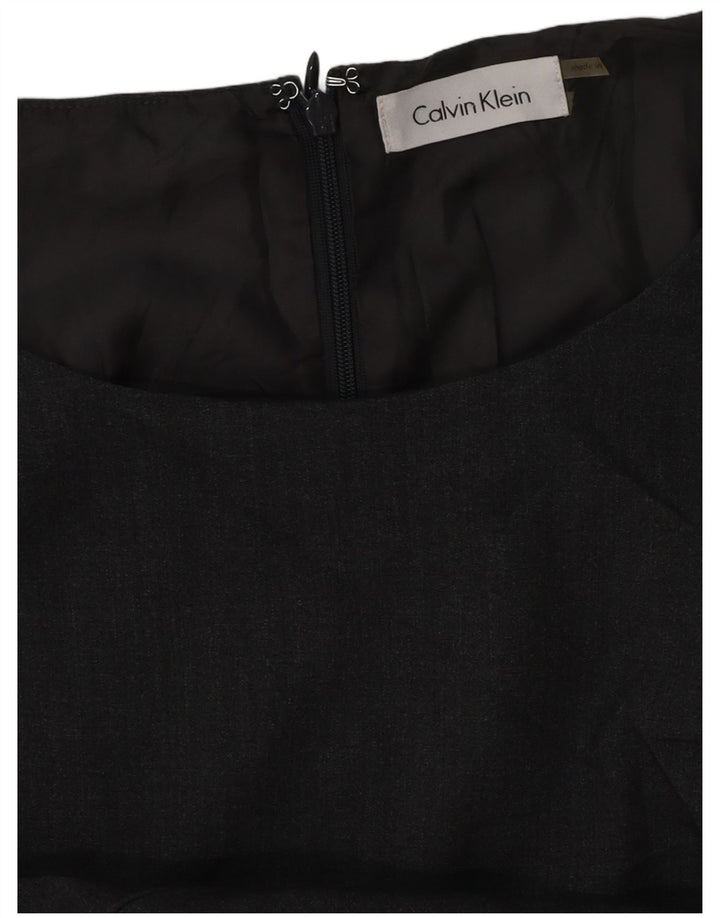 CALVIN KLEIN Robe fourreau pour femme UK 16 Large Gris