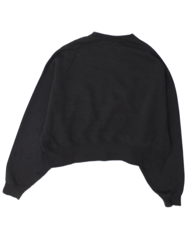 Nike Sweat-shirt surdimensionné pour femme UK 10 Petit coton noir