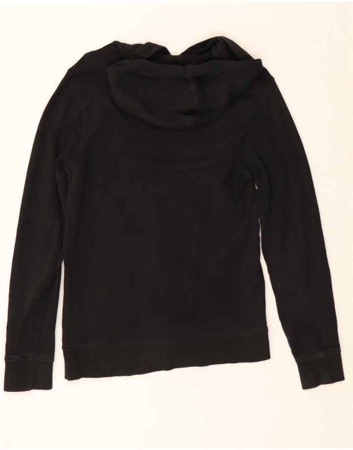 JACK & JONES Mens Graphic Hoodie Jumper Medium Black Cotton Vintage Jack & Jones and Second-Hand Jack & Jones from Messina Hembry 
